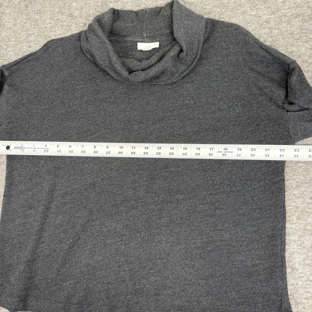 J Jill Turtle Neck Blouse Grey Drop Shoulder Women’s Medium Casual Capsule - Picture 6 of 10